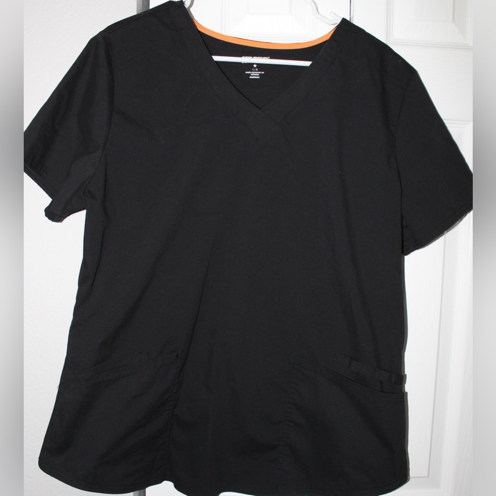Scrubstar Classic Black Scrub Top